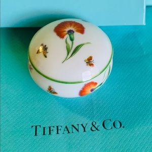 Tiffany & Co Limoges Bone China Floral Trinket Box